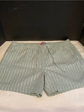 Abercrombie & Fitch for The Trevor  Project ,Mint & Silver Striped Short Bottoms